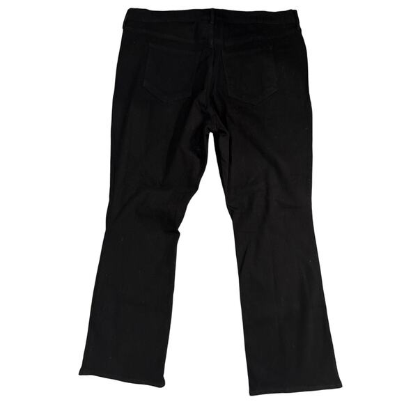 NEW Old Navy Midrise Kicker Boot Cut Black Jeans Size 20 Zip Closure Stretch - Picture 2 of 7